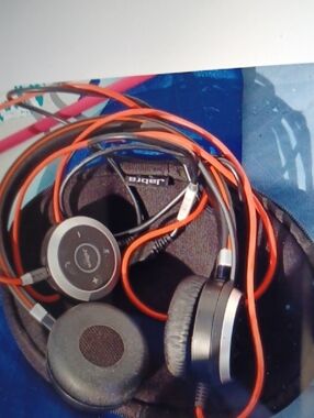 Jabra On-Ear Headphones in Black and Orange